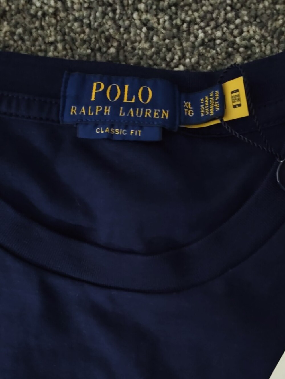 Polo by Ralph Lauren Navy & White Long Sleeve Tees - Picture 3 of 7